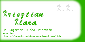 krisztian klara business card